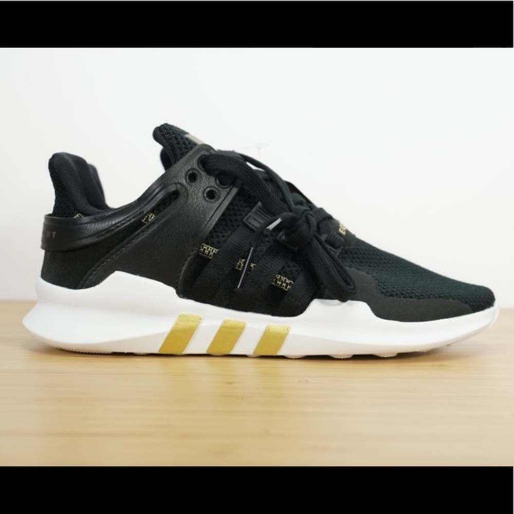 Adidas Womens EQT Support ADV Black Gold Size 7